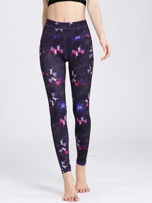 Printed high waist active leggings for women, stylish workout and fitness wear