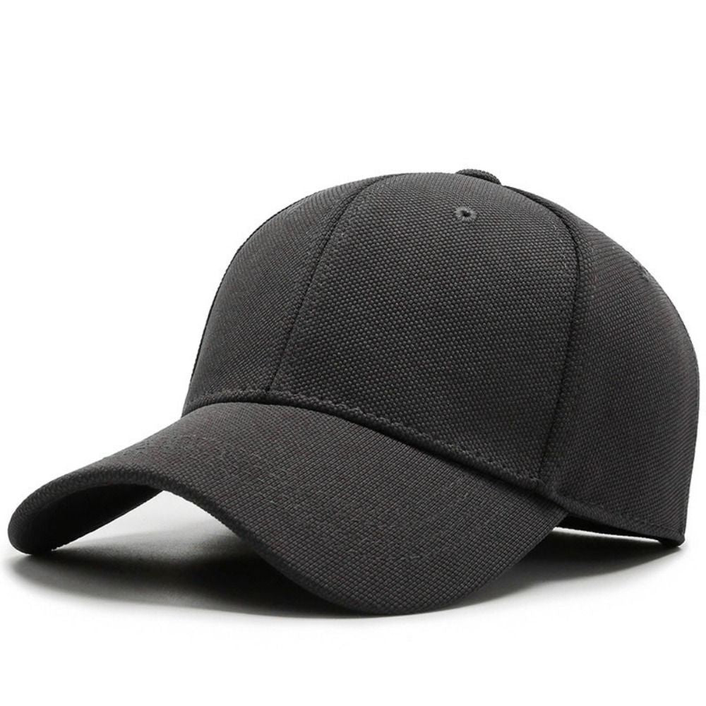 Black baseball cap on a white background